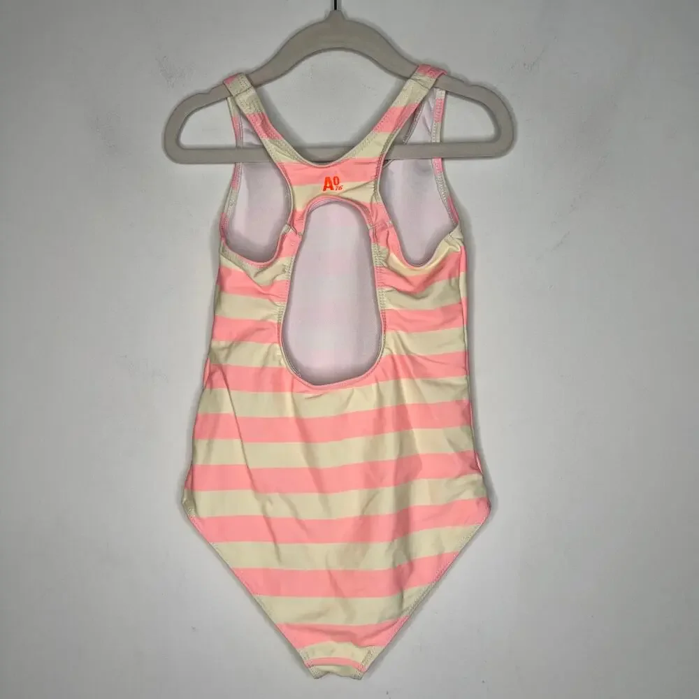 AO76 Striped One Piece Girls Size 8